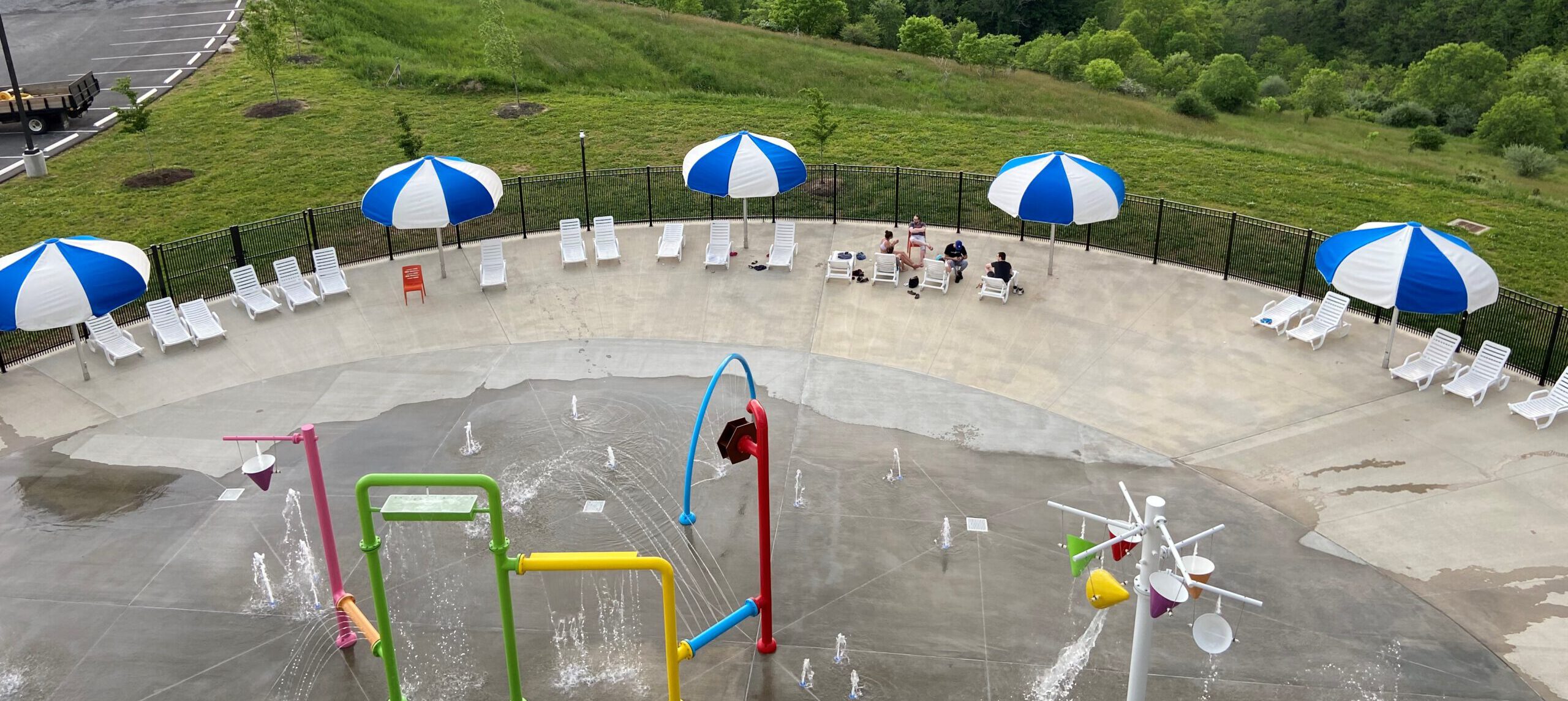 Splash Pad from roof 1 May2021