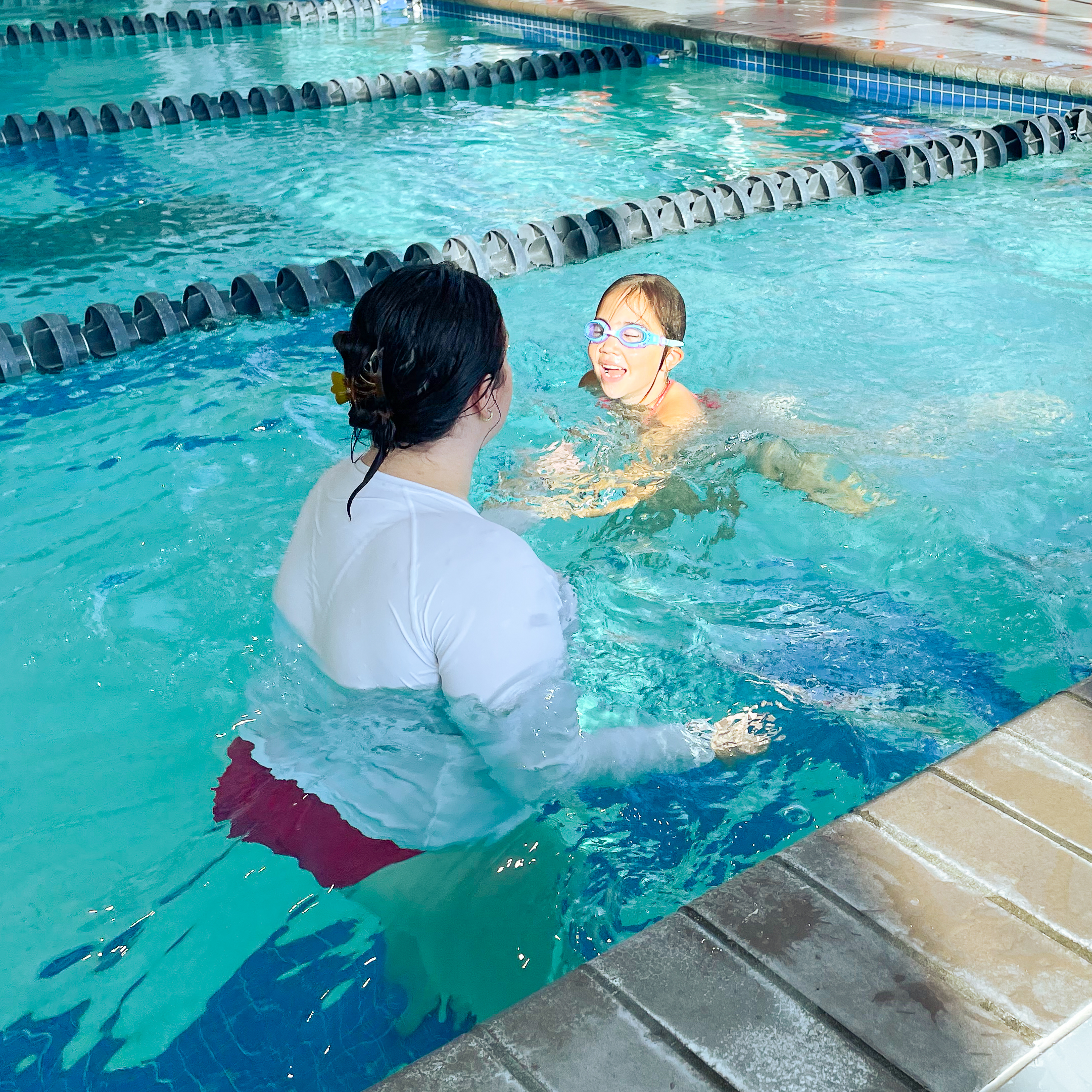 Private Learn to Swim Lesson - Instructor and Student