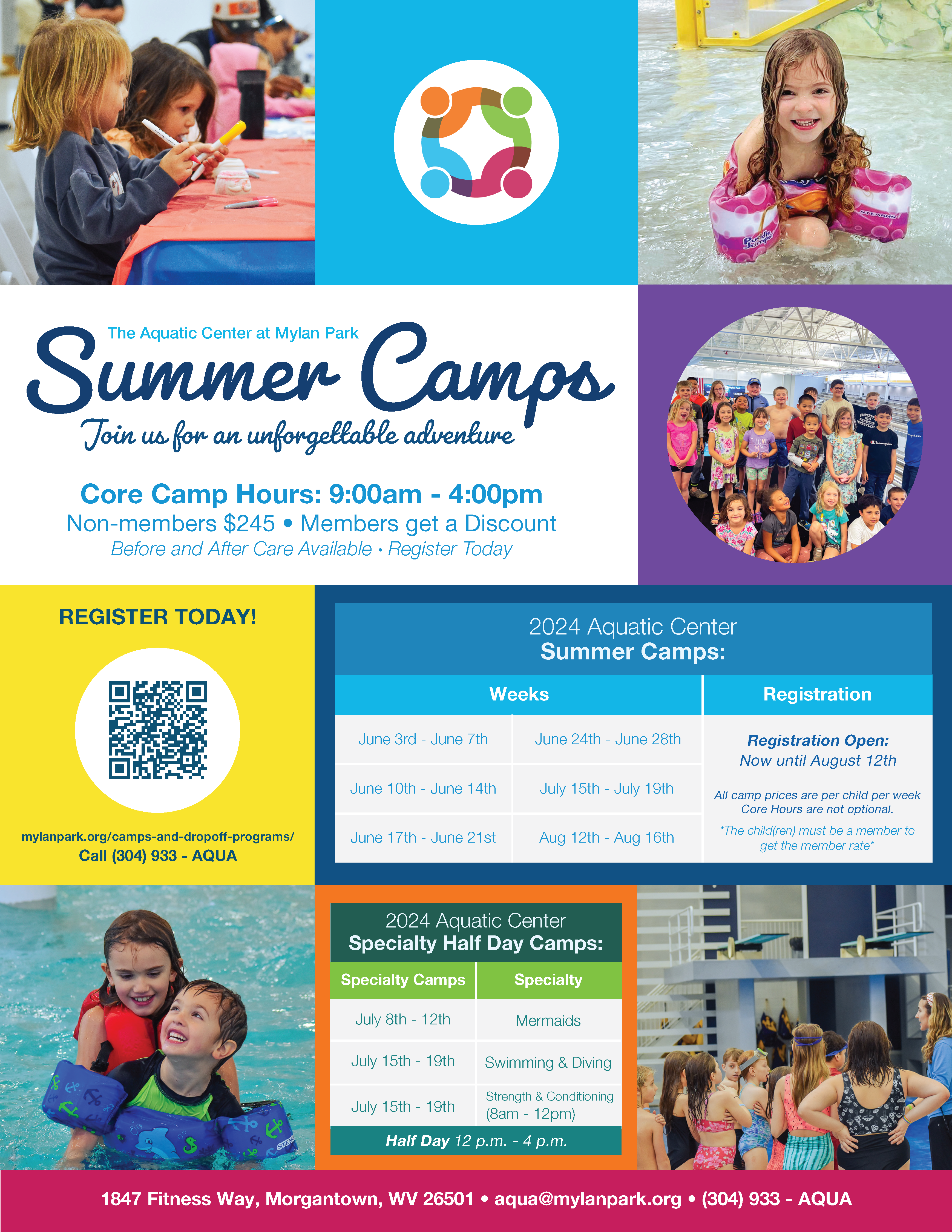 Aquatic Center at Mylan Park Summer Youth Camps June through August