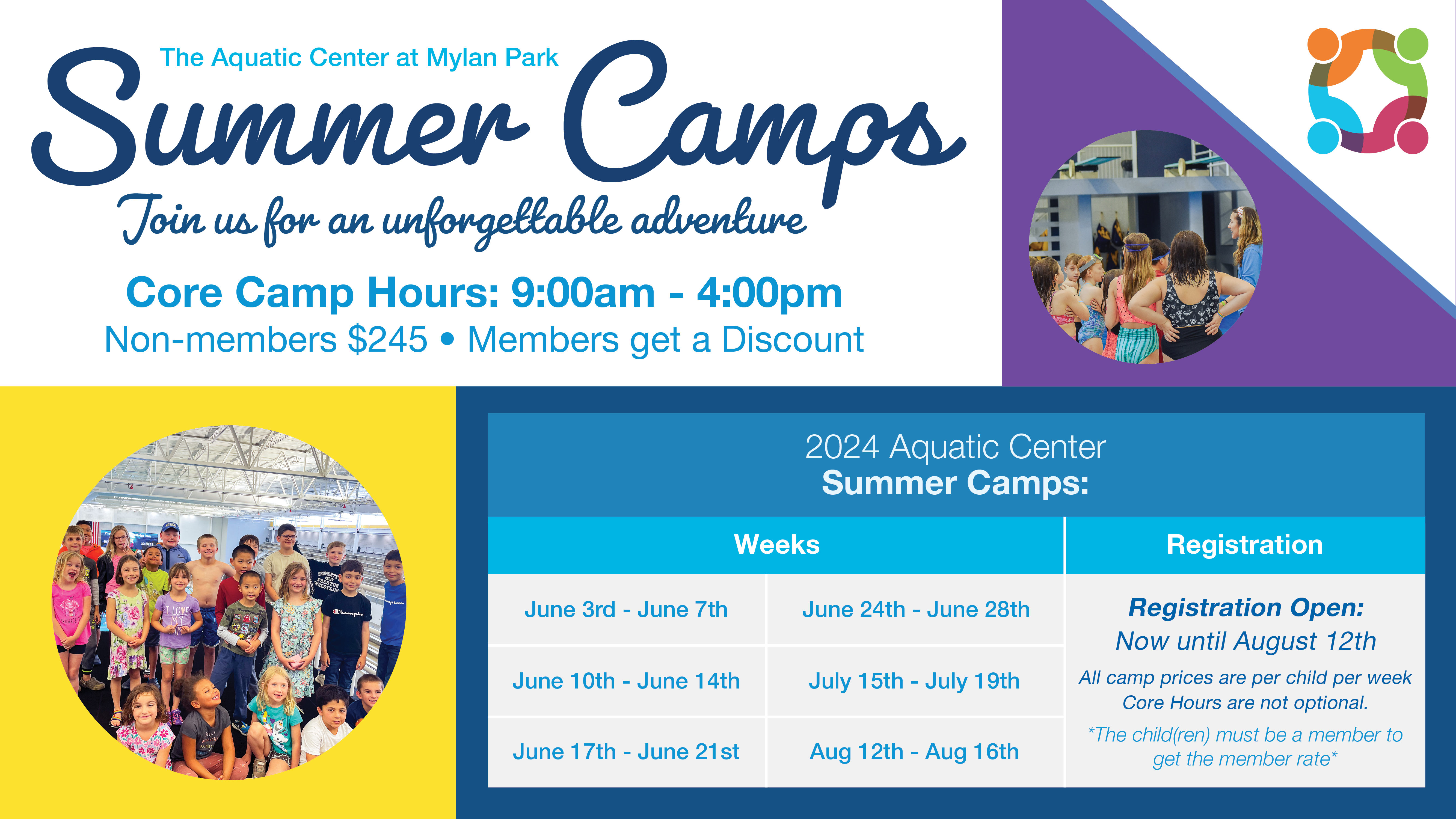 Aquatic Center at Mylan Park Summer Youth Camps June through August