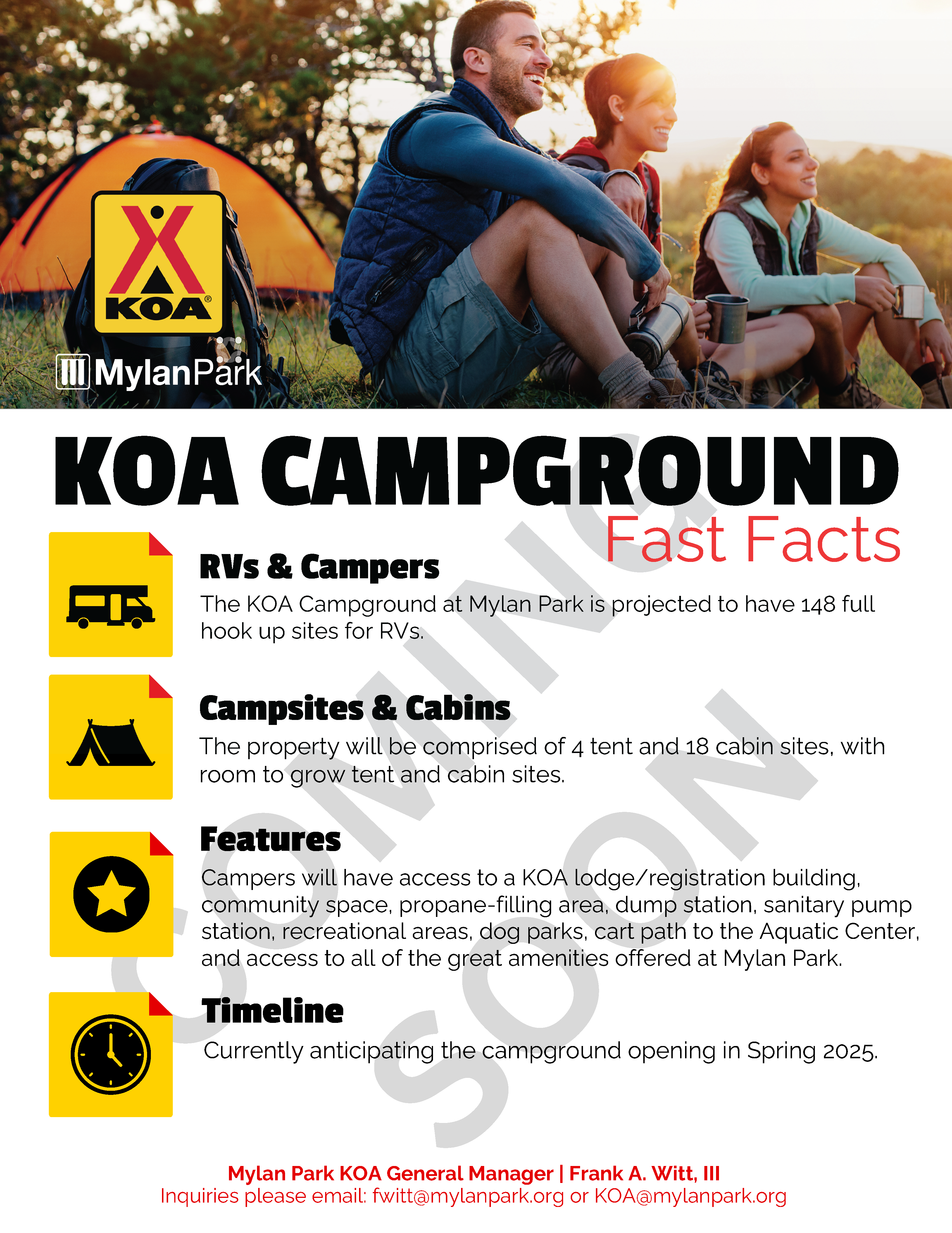 KOA Campground at Mylan Park Fast Facts