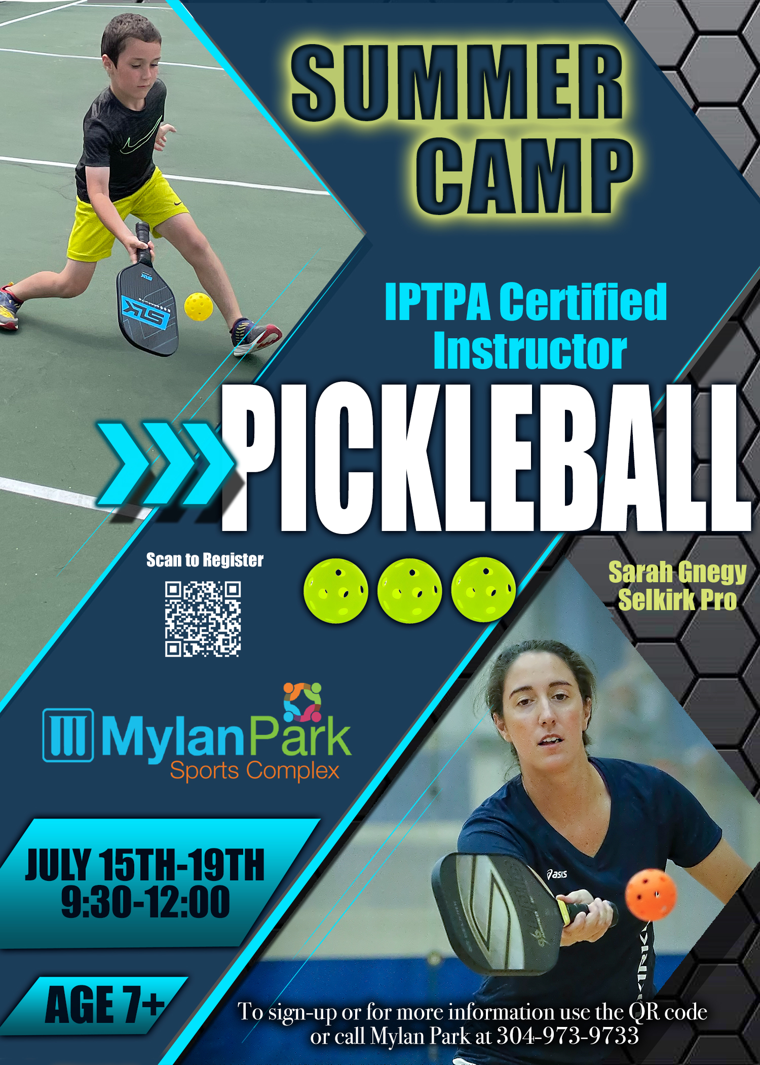 Pickleball Kids Camp at Mylan Park July 15-19 Ages 7 and up