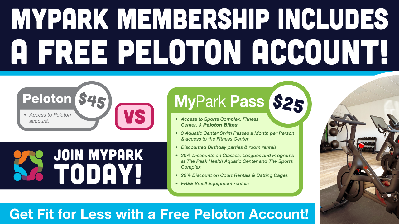 Get fit for less with a free Peloton Account. MyPark Membership includes a free Peloton Account!