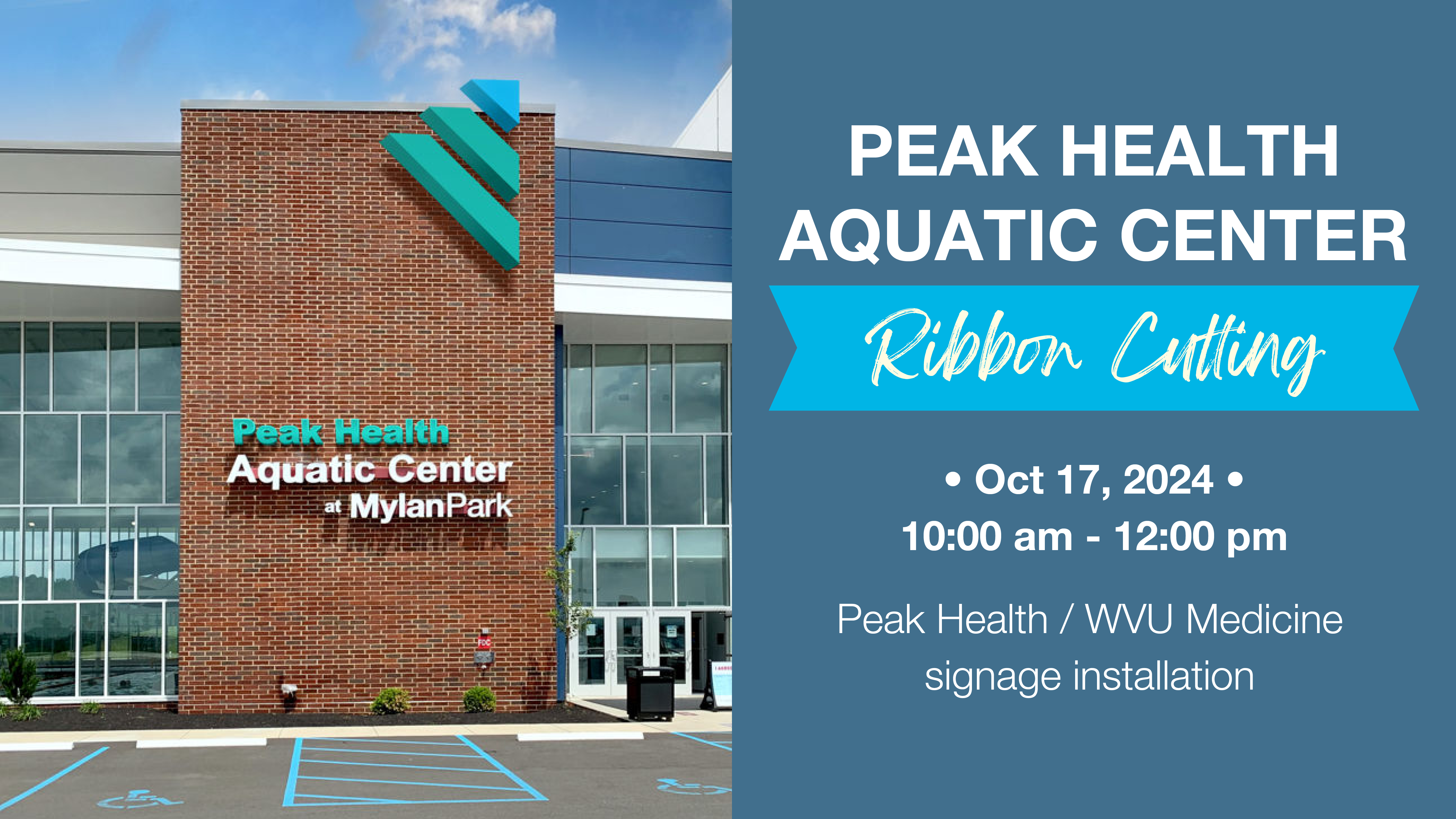 Peak Health Aquatic Center Ribbon Cutting- OCTOBER 17 10am-12pm