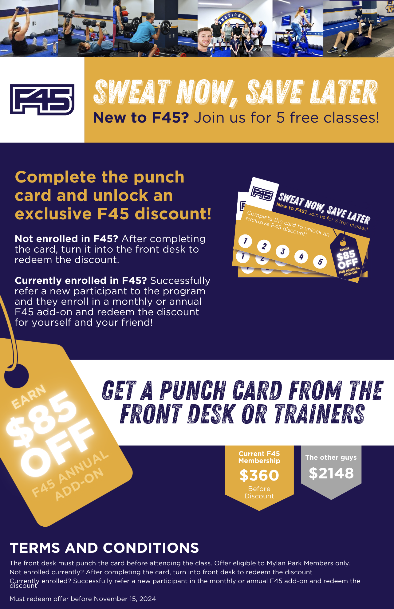 October Member-Only F45 Promo at the Peak Health Aquatic Center at Mylan Park