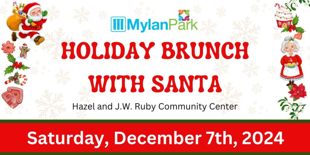 Holiday Brunch with Santa at Mylan Park Dec 7th from 10am to 1pm