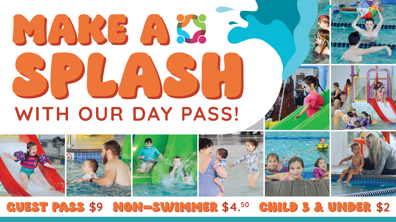 Make a MAKE A SPLASH WITH OUR DAY PASS Visit The Peak Health Aquatic Center & Track Complex! Visit Pass: $9 · Children 3 & Under: $2 · Non-Swimmer Pass: $4.50