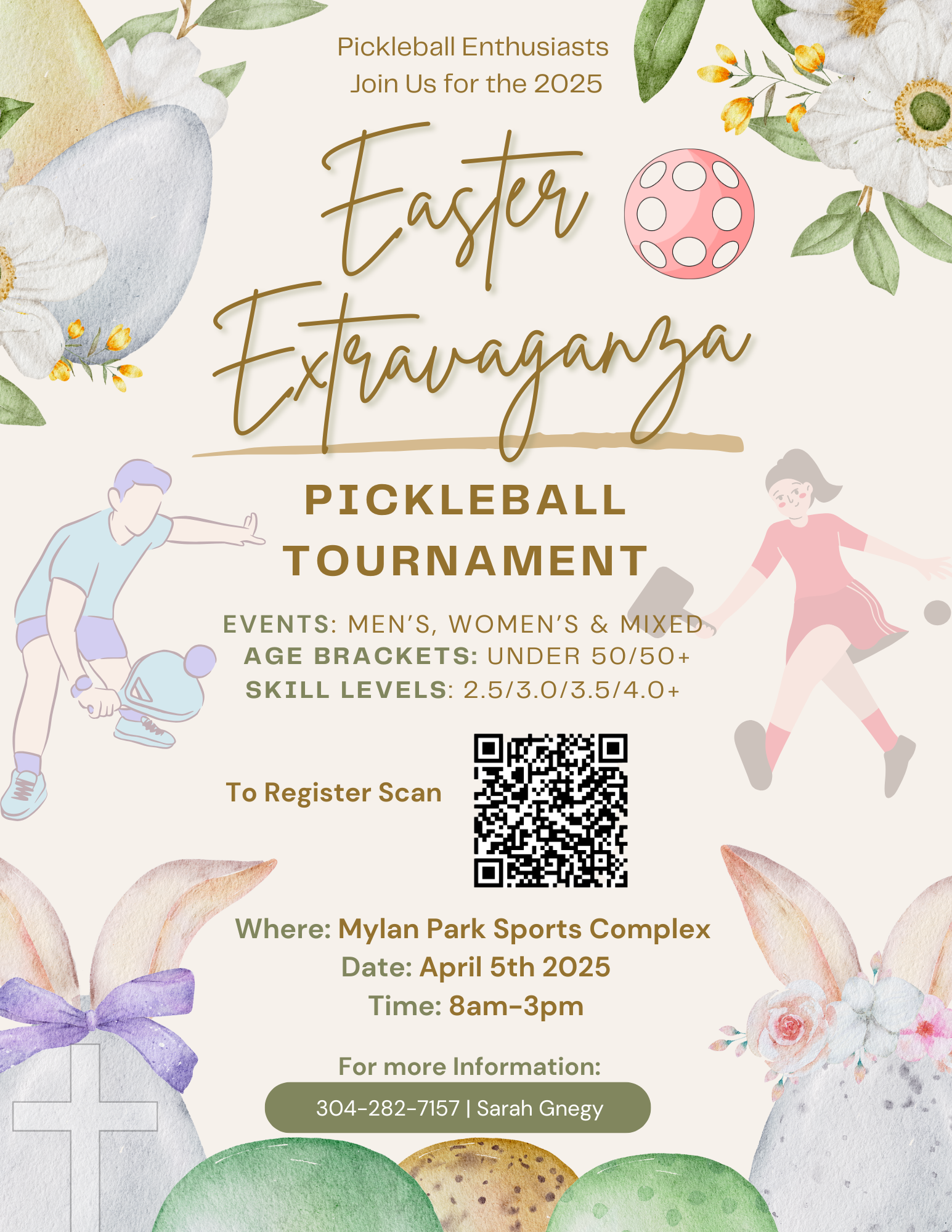 Easter Pickleball Extravaganza at Mylan Park April 5th, 2025